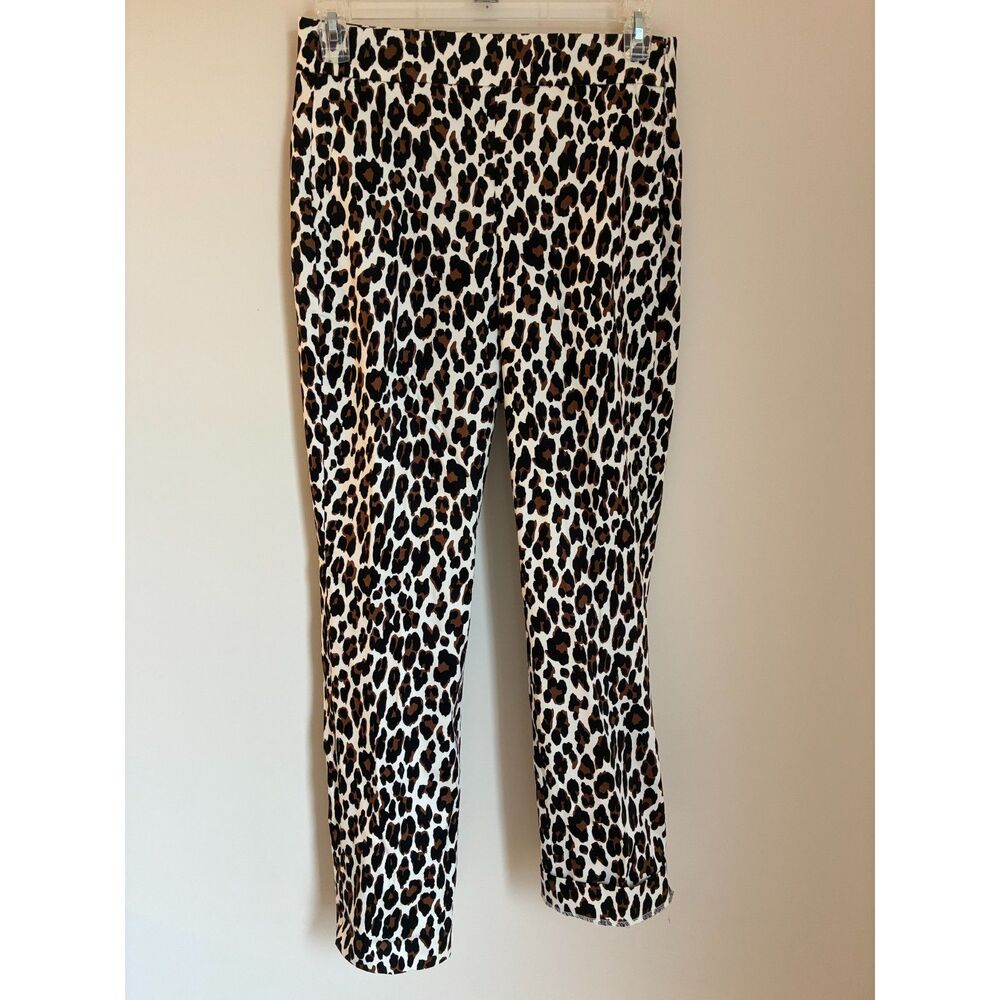 J.Crew Remi Bi-Stretch Cotton Ankle Pants Animal Print Leopard 8T